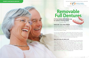 Removable Full Dentures - Dear Doctor Magazine