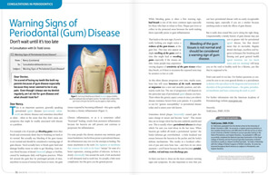 Warning Signs of Periodontal (Gum) Disease - Dear Doctor Magazine